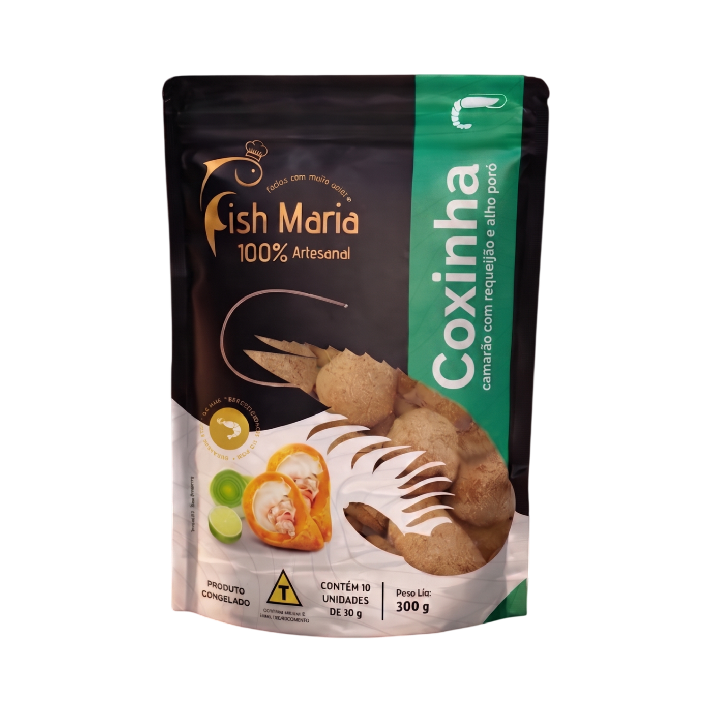 Coxinha de Camarão com Requeijão e Alho Poró