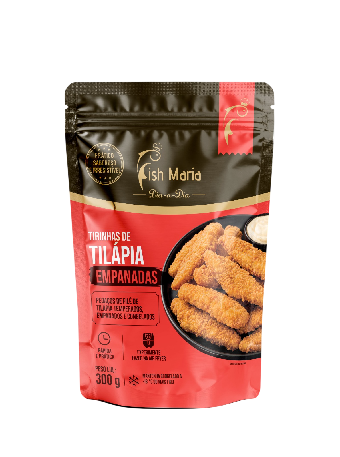Tirinhas de Tilápia Empanada